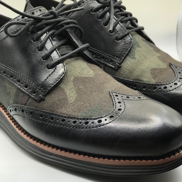 Cole Haan Black and Camouflage Oxfords - Picture 1 of 4